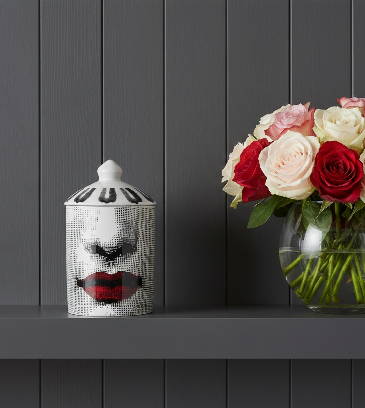 12.5 oz. Soy Wax Ceramic Candle Jar - “Red Lip”