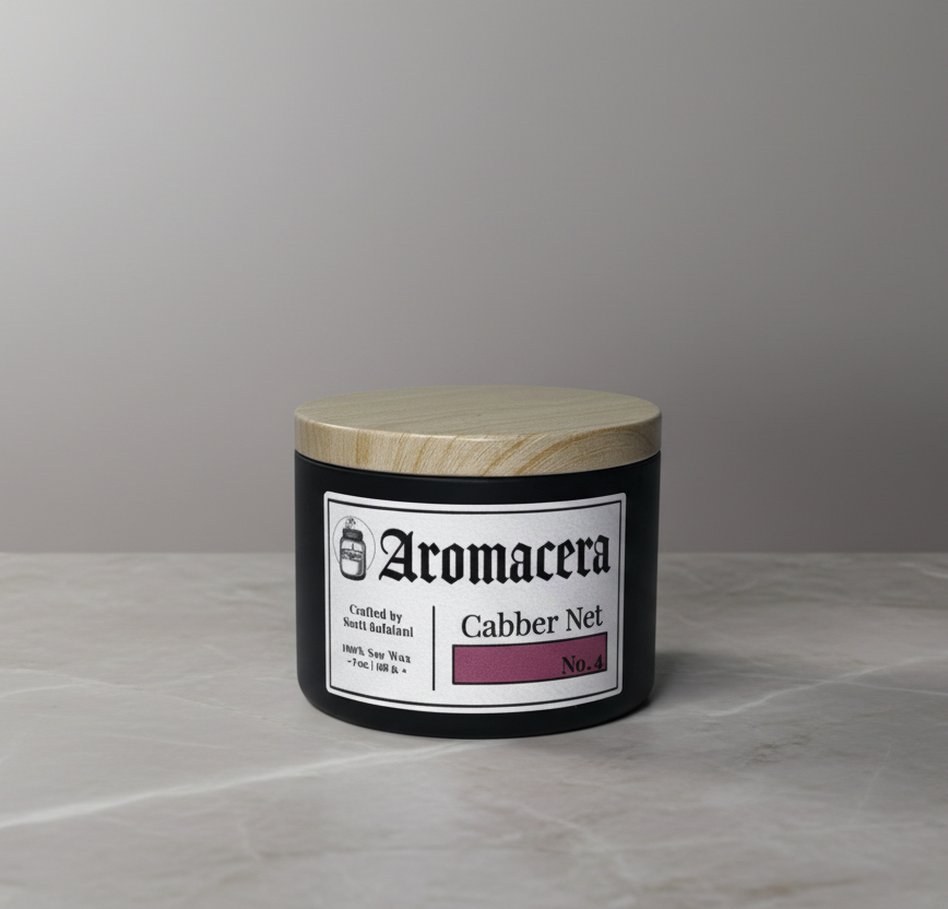 7 oz. Soy Wax Artisanal Candle - "Cabber Net"