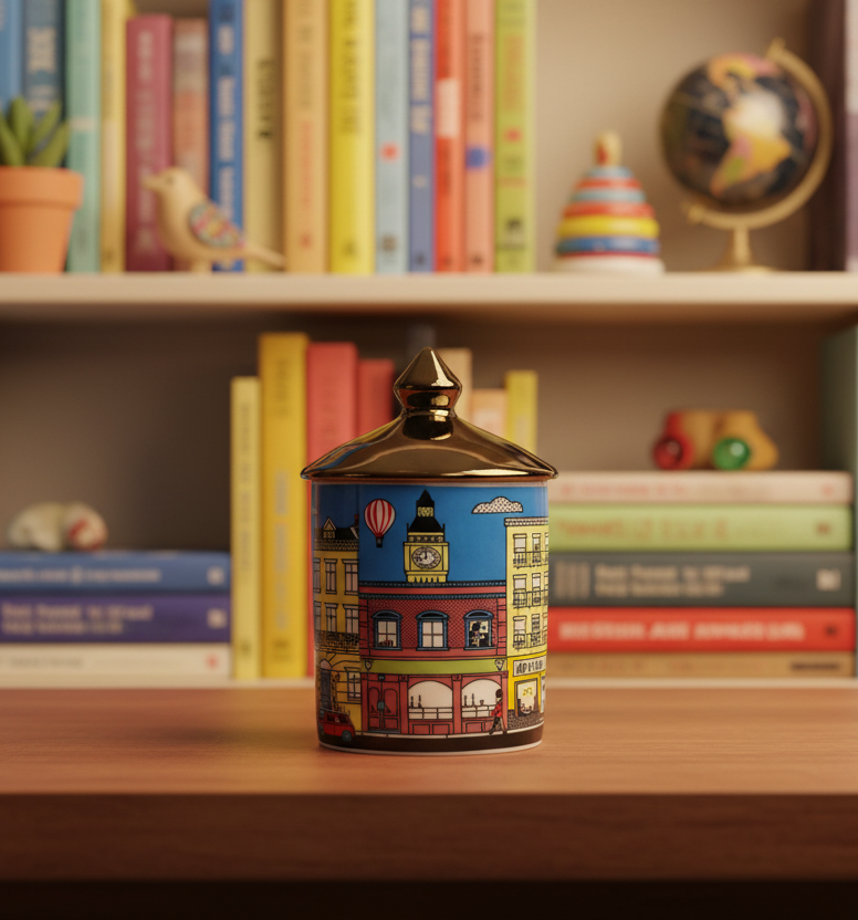 10 oz. Soy Wax Ceramic Candle Jar with Lid