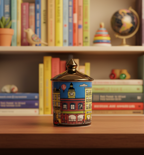 10 oz. Soy Wax Ceramic Candle Jar with Lid
